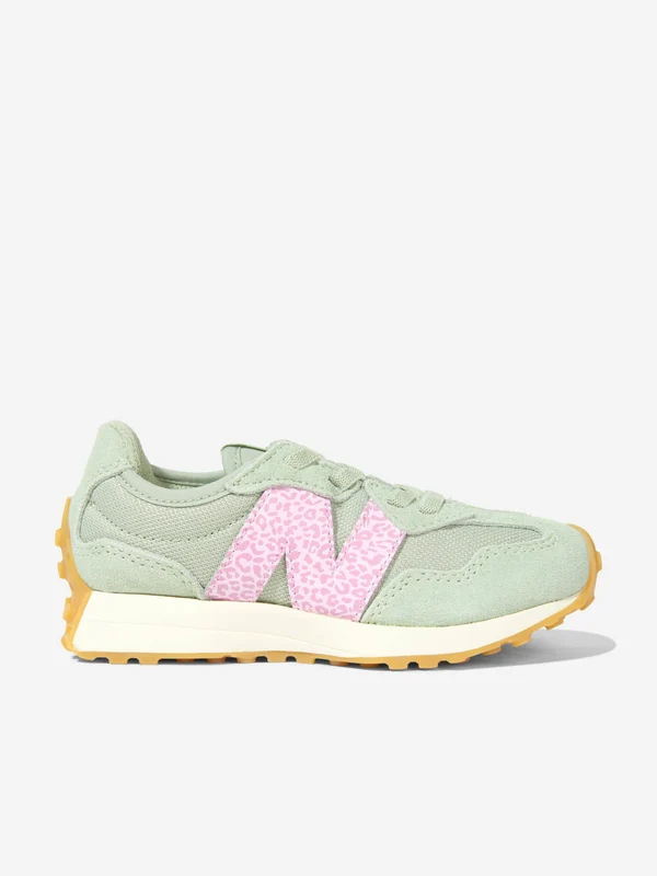 New Balance Girls 327 Bungee Lace Trainers in Green Green / EU 30.5 UK 12 US 12.5