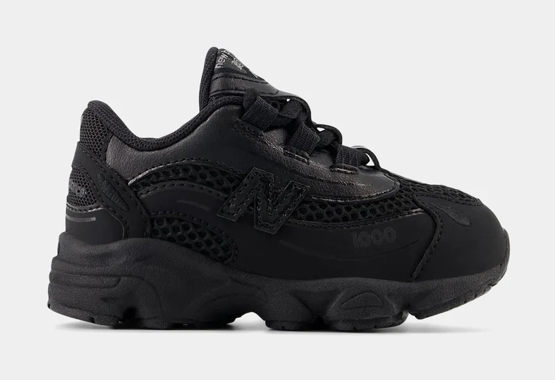 1000 Bungee Lace Infant Toddler Lifestyle Shoes (Black) 7C