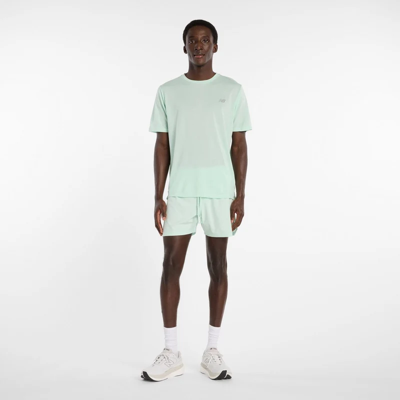 New Balance Men's RC Essential T-Shirt Cosmic Jade Heather/Slate Grey / S