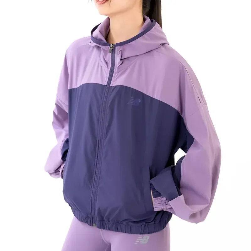 Jaqueta New Balance Sport Woven Feminina Roxa GG