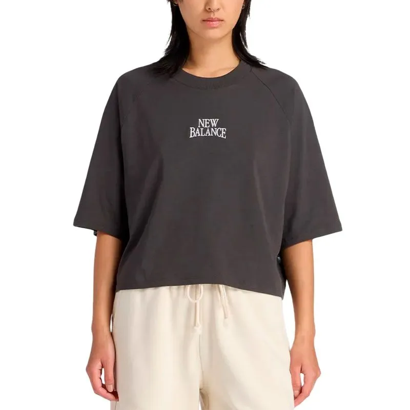 Remera New Balance Graphic Oversized Talle: M - Color: Gris