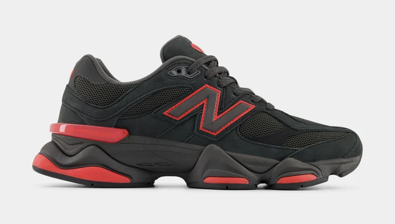 9060 Mens Lifestyle Shoes (Black/Red) 9.5