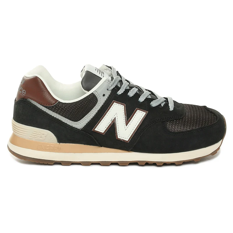 Sneakers Uomo New Balance 574 Nero Marrone 44 1/2