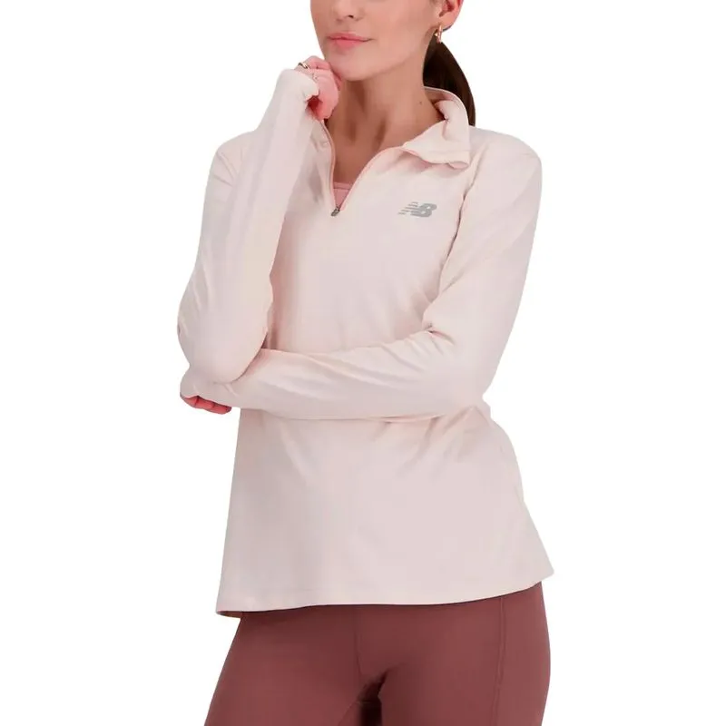 Buzo New Balance Essentials Space Dye Quarter Talle: M - Color: Rosa