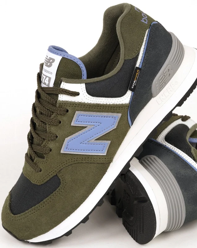 New Balance 574 Trainers Khaki/Blue/Grey 11