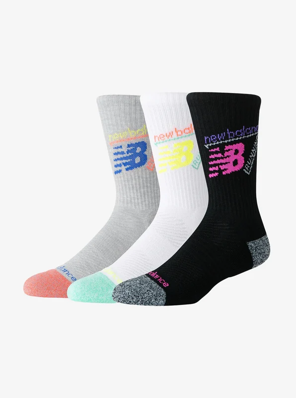 Active Graphic Crew Socks 3 Pack MUL/MUL / M
