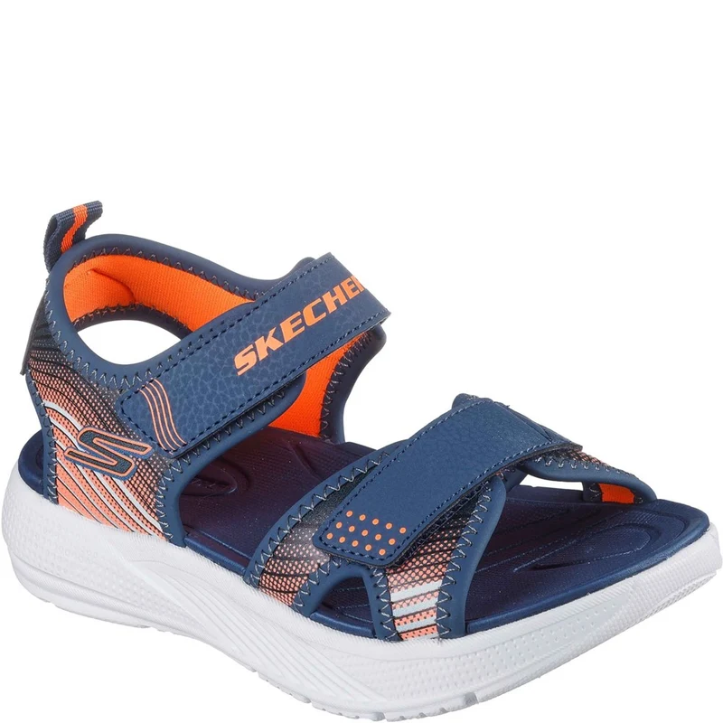 Skechers Microspec-Splash Sandals Navy/Orange / Infant 10.5