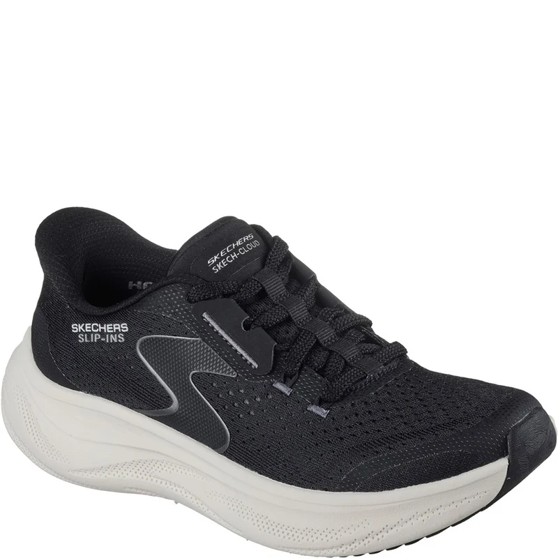 Skechers Skech Cloud Plush Horizon Trainers Black/White / 8