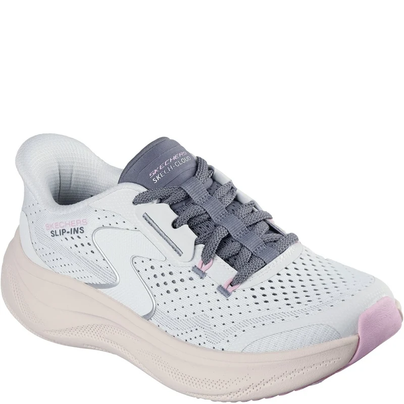 Skechers Skech Cloud Plush Horizon Trainers White/Multi / 8