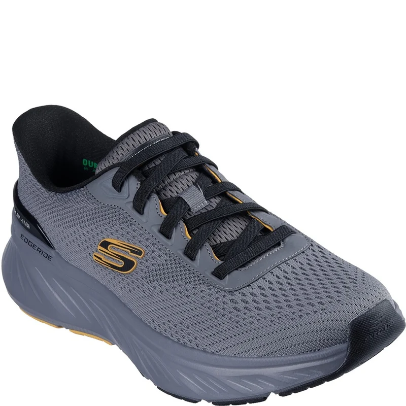 Skechers Edgeride Trainer Charcoal/Yellow / 9
