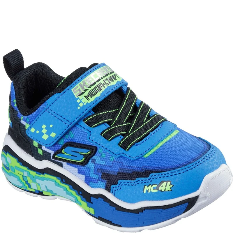 Skechers Mega Scene Trainers Blue/Black/Lime / Infant 6