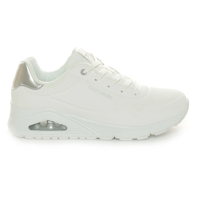 Sneakers Donna Skechers Uno Bianco Argento 36 1/2
