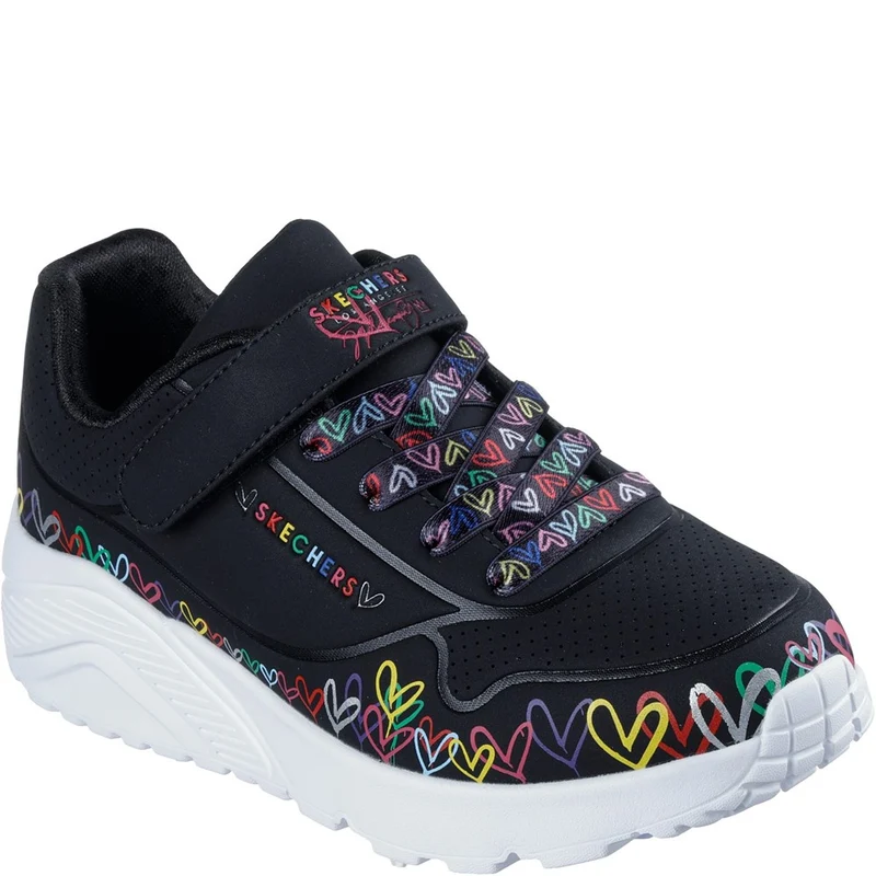 Skechers Uno Lite Heart Craze Trainers Black/Multi / Infant 12.5