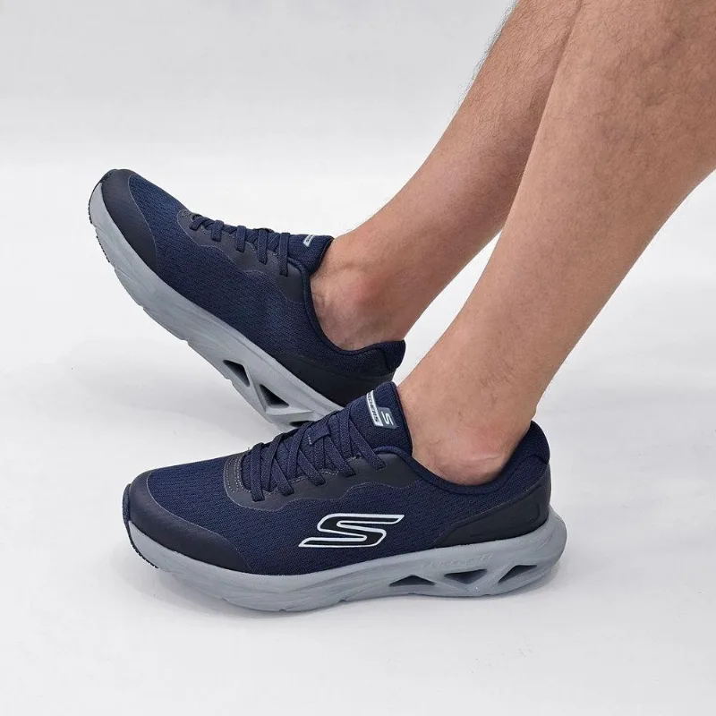 Tênis Skechers Masculino Glide Step Vortex Avalin Corrida 38 / Marinho