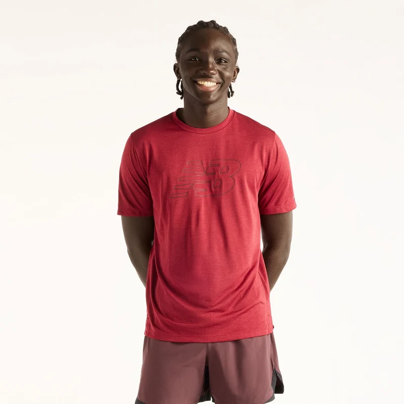 New Balance Men's RC Essential Graphic T-Shirt V2 Podium Red / S