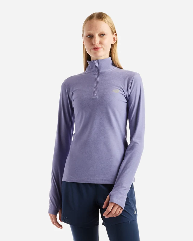 MAGLIA RUNNING NEW BALANCE SPACE DYE 1/4 ZIP W - / XS*