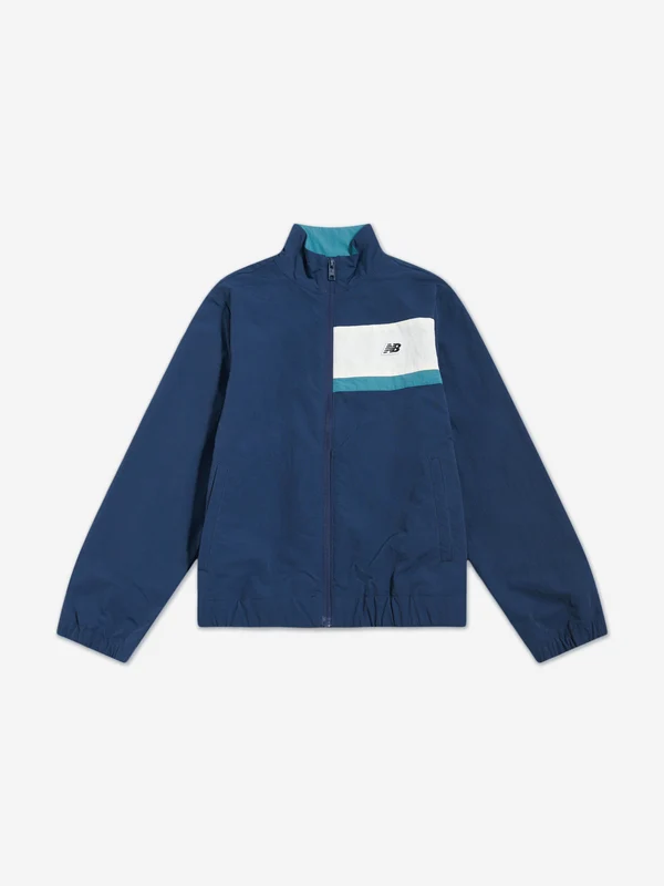 New Balance Boys Premium Panelled Track Jacket in Navy Navy / 9 - 10 Yrs