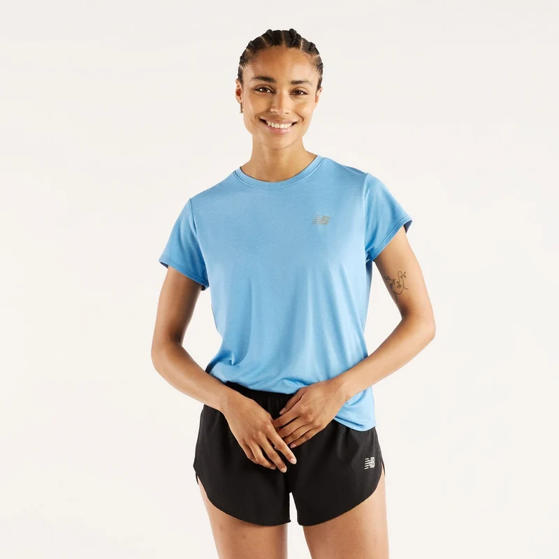 New Balance Women's Sport Core Heather T-Shirt Analog Blue / 2XL