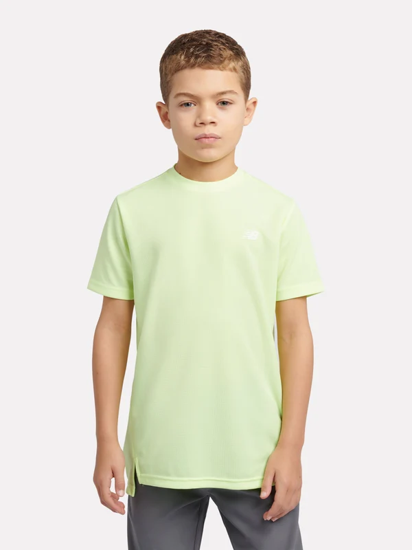 New Balance Boys Athletic T-Shirt in Green Green / 12 - 13 Yrs