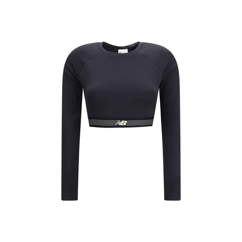 New Balance Black Recycled Polyester Longsleeve Shirt M
