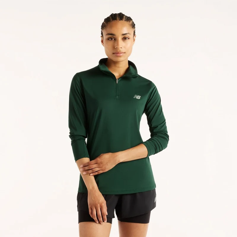 New Balance Women's Sport Quarter Zip Nordic Green / S