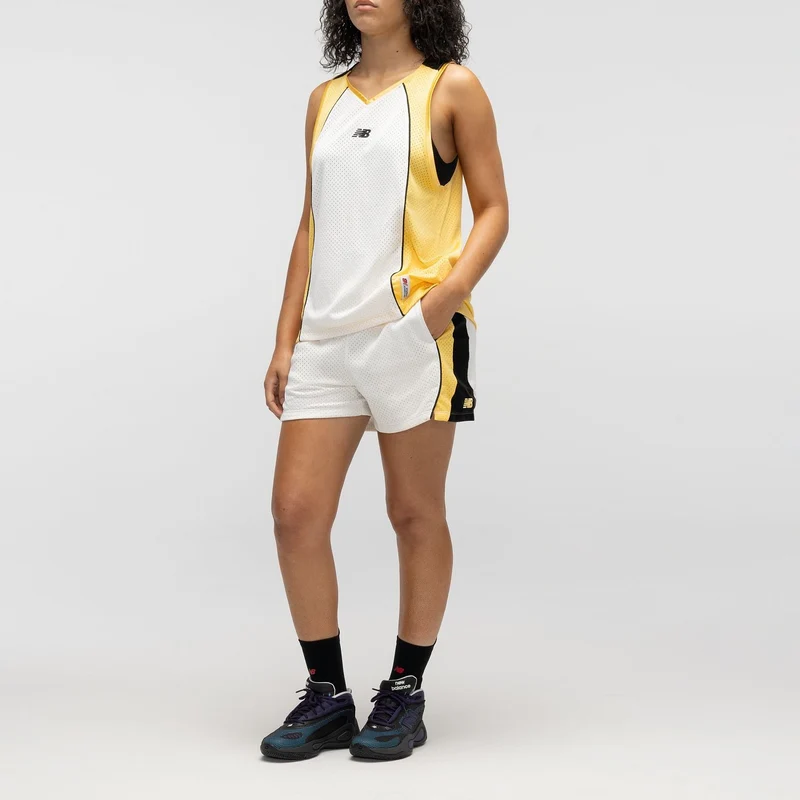 New Balance Women's Performance Mesh Basketball Shorts Sea Salt / S