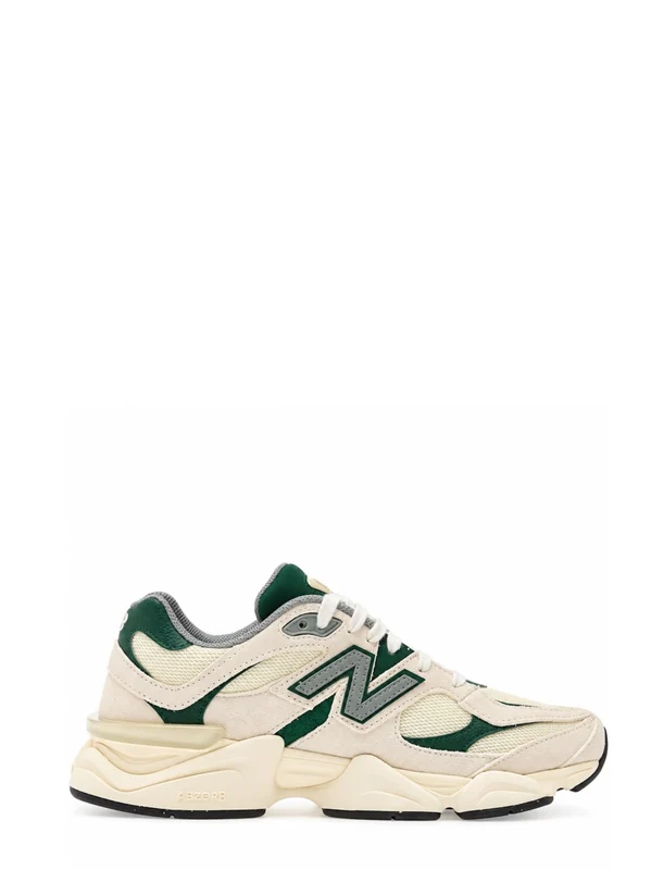 New Balance Green 9060 Layered Leather Mesh Sneakers US 9