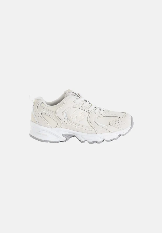 NEW BALANCE Sneakers 530 BUNGEE LACE ecrù panna e beige chiaro per bambino e bambina 28