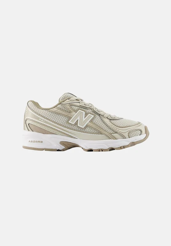 NEW BALANCE Sneakers 740 BUNGEE LACE beige e tortora, panna per bambino e bambina 33.5