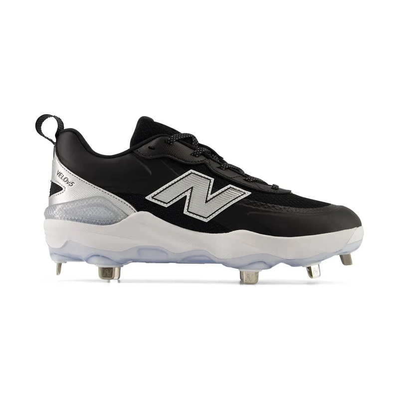 New Balance Women's Velo v5 Metal Softball Cleats Black/Metallic Silver / 6.5 / Wide