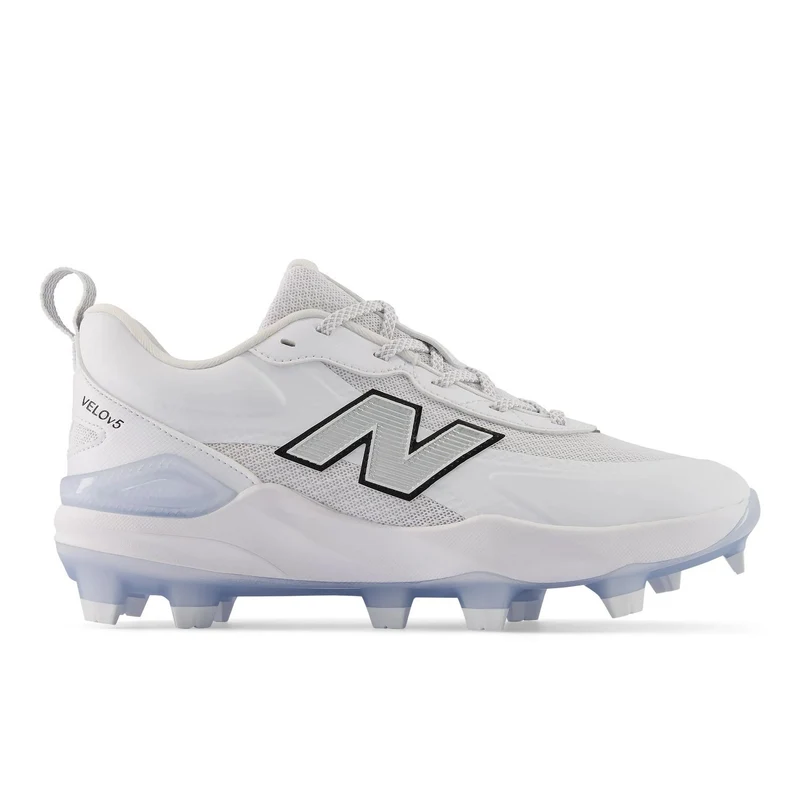 New Balance Women's Velo v5 Molded Softball Cleats White/Metallic Silver / 9.5 / Standard