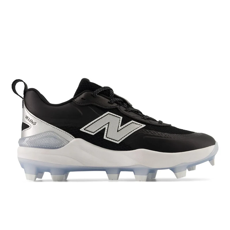 New Balance Women's Velo v5 Molded Softball Cleats Black/Metallic Silver / 9.5 / Standard