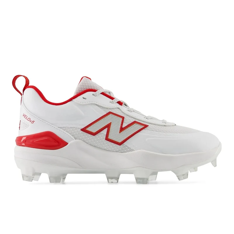 New Balance Women's Velo v5 Molded Softball Cleats White/Team Re / 9.5 / Wide