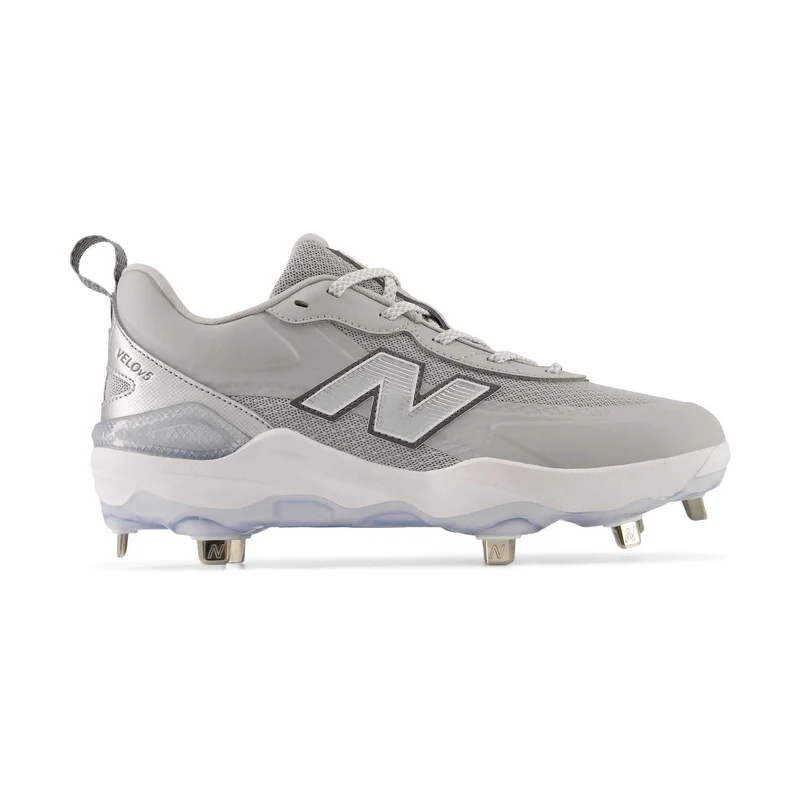 New Balance Women's Velo v5 Metal Softball Cleats Raincloud/Metallic Silver / 5 / Wide