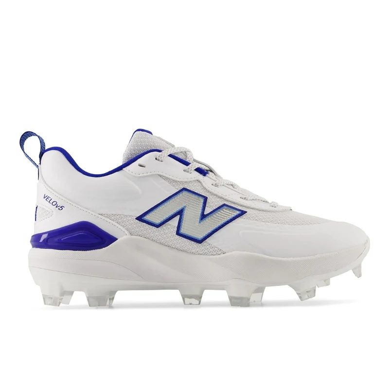New Balance Women's Velo v5 Molded Softball Cleats White/Team Royal / 10.5 / Wide