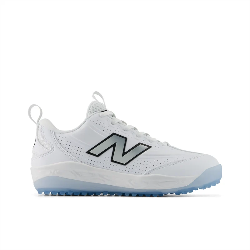New Balance Boys' 3000v8 Turf Baseball Shoes White/White / 4 / Standard
