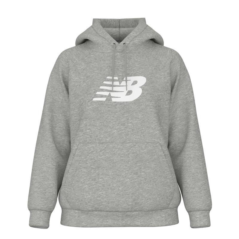 New Balance Women's Sport Fleece Logo Hoodie Boylston Grey Heather / XL