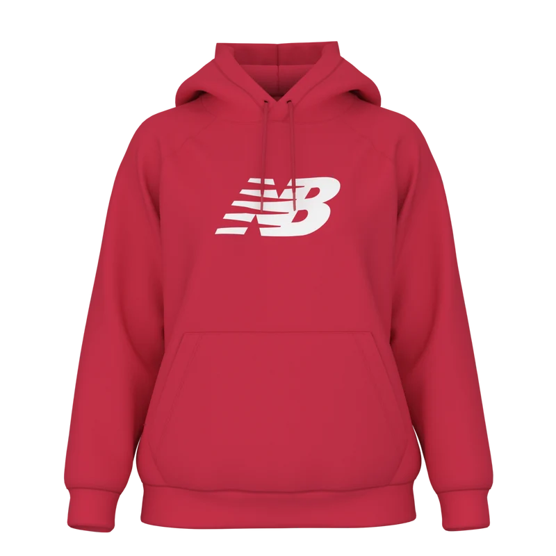 New Balance Women's Sport Fleece Logo Hoodie Cherry Blast / S