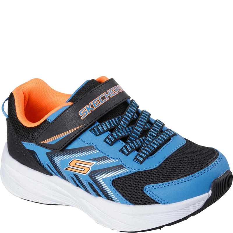 Skechers Microspec Tread Trainers Blue/Black/Orange / Infant 12.5