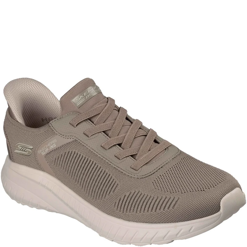 Skechers BOBS Sport Squad Chaos Solid Step Shoe Dark Taupe / 9