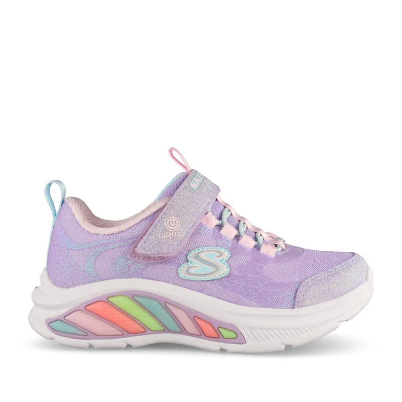 Girls 303726l Rainbow Cruisers Glitzy Glow Trainer In Lavender 1 / LAVENDER