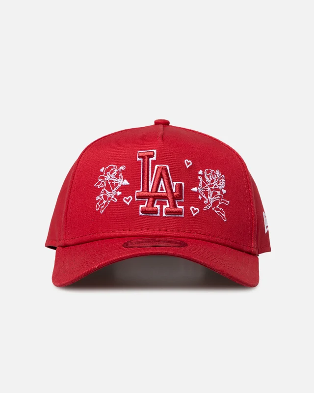 New Era Los Angeles Dodgers 'Valentines Day' 9FORTY A-Frame Snapback Dark Red ONE