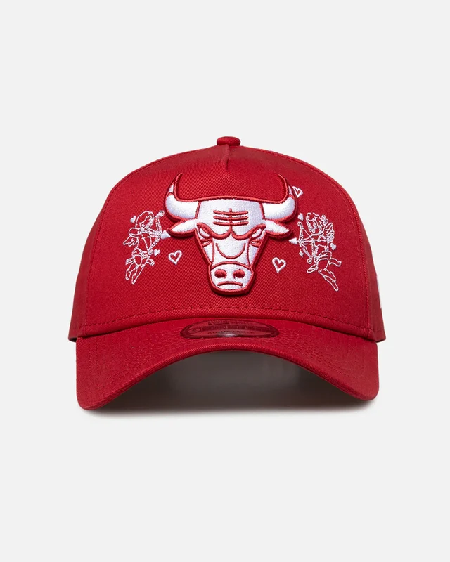 New Era Chicago Bulls 'Valentines Day' 9FORTY A-Frame Snapback Dark Red ONE