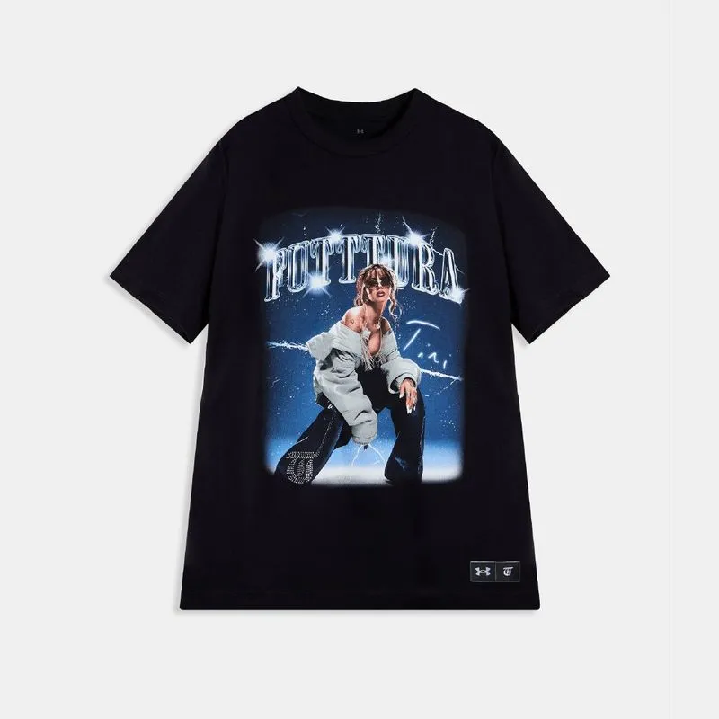 UA W BFOS LOGO TEE SS TINI FUTTT NEGRO S