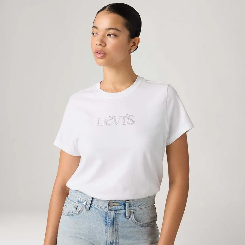 Camiseta Levi's® Graohic Favorite Branca Manga Curta - L USA | G BR