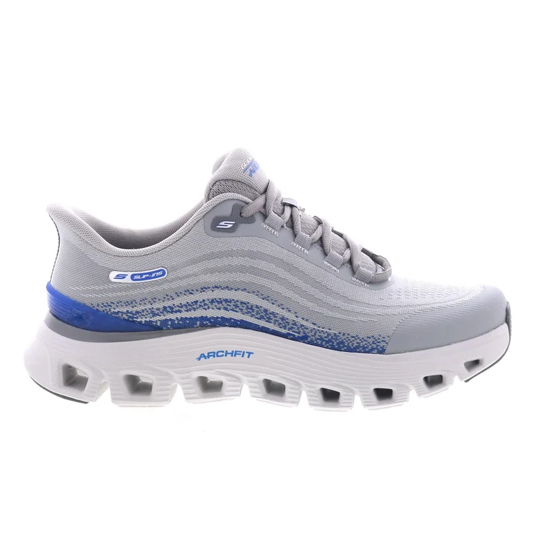 Skechers Slip-ins Wave - Zanaro Mens Gray Extra Wide Lifestyle Sneakers Shoes 9