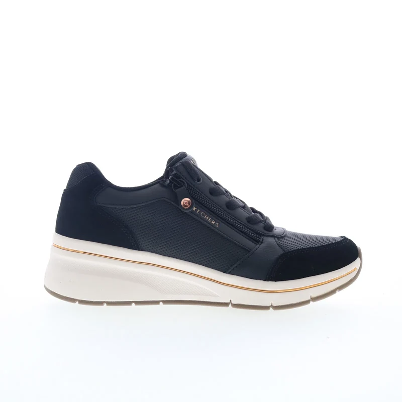 Skechers Billion Flex - Luxe Up Womens Black Lifestyle Sneakers Shoes 7.5