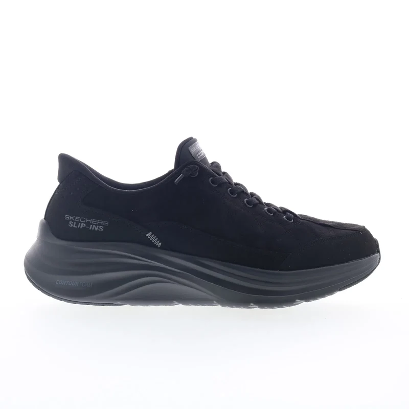 Skechers Slip-ins Contour Foam Cozy Fit Mens Black Lifestyle Sneakers Shoes 12