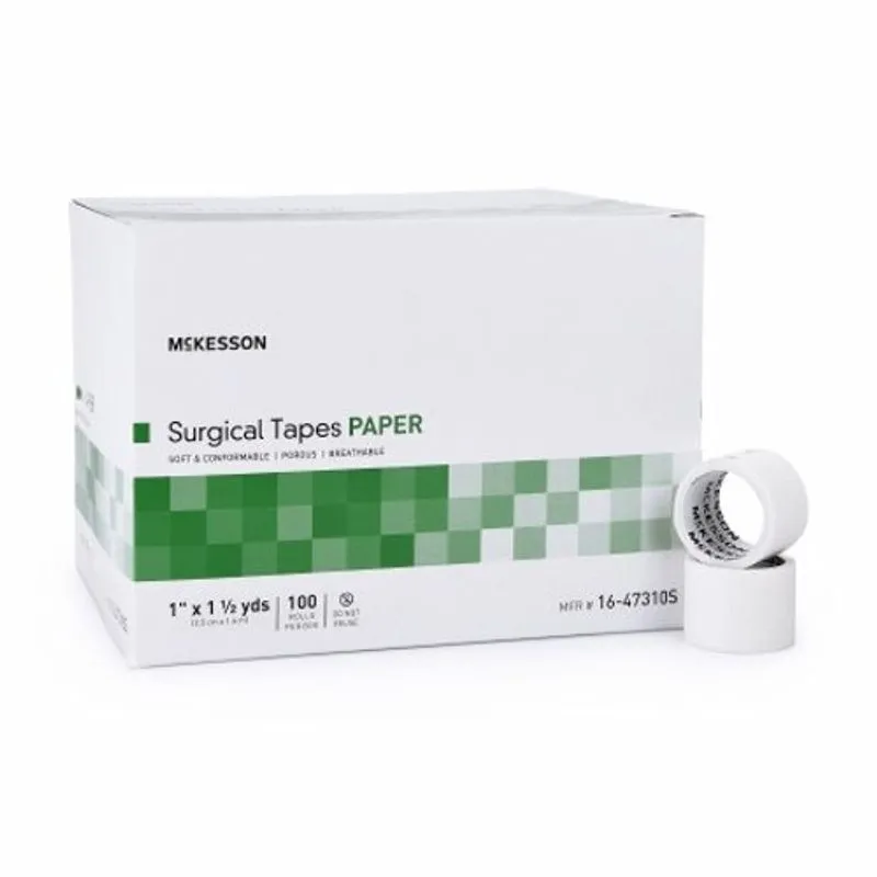 Fita Médica Mckesson Paper 1 Polegada X 1-1/2 Jarda Branca Não Estéril 100 Unidades Da Mckesson (pacote Com 6)