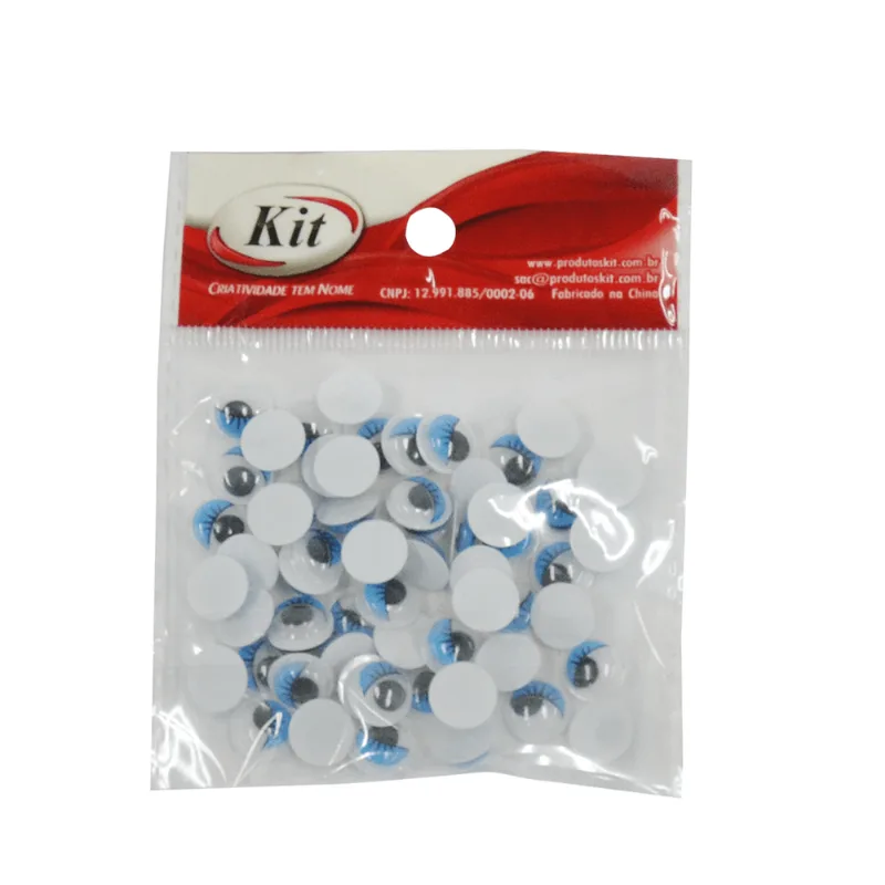 OLHO MOVEL CILIOS 10MM CE-10 AZUL AZUL